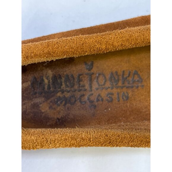 Minnetonka Moccasin Women's Brown Leather Loafers Size 7 SKU 6152 - Picture 6 of 7